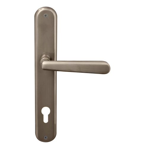 Villa Oval Backplate E85 Keyhole in Natural Bronze