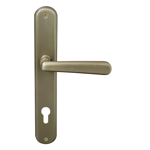 Villa Oval Backplate E85 Keyhole in Roman Brass