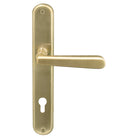Villa Oval Backplate E85 Keyhole in Satin Brass Unlaquered