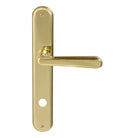 Villa Oval Backplate - Priv 85mm in Polished Brass