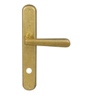 Villa Oval Backplate - Priv 85mm in Rumbled Brass