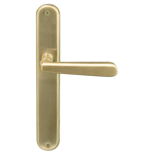 Villa Oval Backplate in Satin Brass Unlaquered