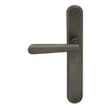 Villa Oval Backplate Dummy Lever - LH in Dark Roman Brass