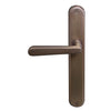 Villa Oval Backplate Dummy Lever - LH in Matt Antique Bronze
