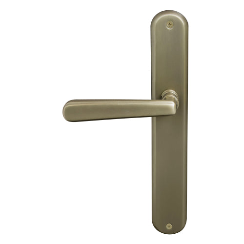 Villa Oval Backplate Dummy Lever - LH in Roman Brass