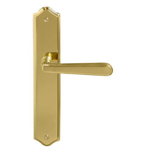 Villa Traditional Backplate in Polished Brass Unlacquered