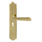 Villa Traditional Backplate Std Keyhole in Polished Brass