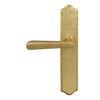 Villa Traditional Backplate Dummy Lever - LH in Rumbled Brass