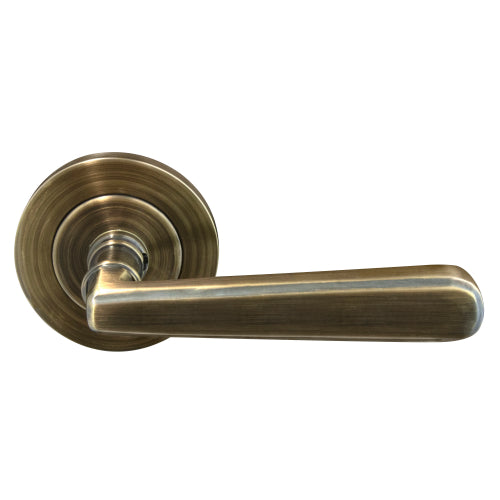 Villa 64mm Large Rose Lever Set in Brushed Bronze