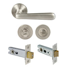 Villa Round Rose Privacy Set in Brushed Nickel