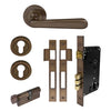Villa Round Rose Entrance Set - E85 in Antique Bronze