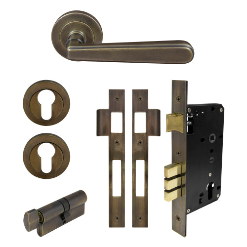 Villa Round Rose Entrance Set - E85 in Oil Rubbed Bronze