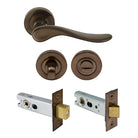Haven Round Rose Privacy Set in Antique Bronze