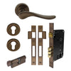 Haven Round Rose Entrance Set - E85 in Antique Bronze