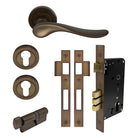 Haven Round Rose Entrance Set - E85 in Matt Antique Bronze