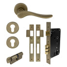 Haven Round Rose Entrance Set - E85 in Roman Brass