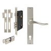 Haven Square Backplate Entrance Set - E85 in Brushed Nickel