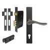 Haven Square Backplate Entrance Set - E85 in Dark Roman Brass