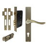 Haven Square Backplate Entrance Set - E85 in Roman Brass