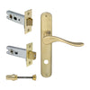 Haven Oval Backplate Privacy Set in Satin Brass Unlaquered