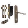 Haven Oval Backplate Entrance Set - E85 in Natural Bronze
