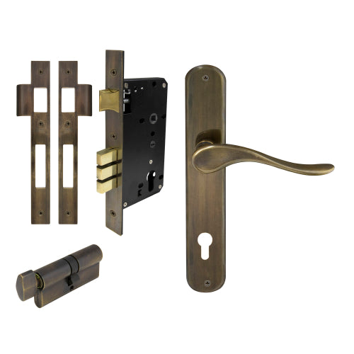 Haven Oval Backplate Entrance Set - E85 in Oil Rubbed Bronze