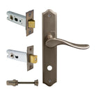 Haven Traditional Backplate Privacy Set in Natural Bronze