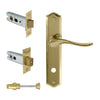 Haven Traditional Backplate Privacy Set in Polished Brass