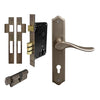 Haven Traditional Backplate Entrance Set - E85 in Natural Bronze