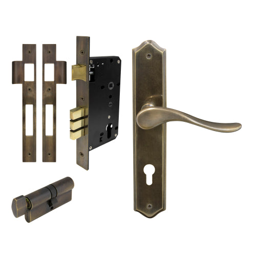 Haven Traditional Backplate Entrance Set - E85 in Oil Rubbed Bronze