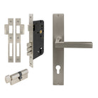Federal Square Backplate Entrance Set - E85 in Brushed Nickel
