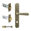 Villa Oval Backplate Privacy Set in Roman Brass