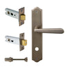 Villa Traditional Backplate Privacy Set in Natural Bronze