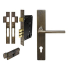Chalet Square Backplate Entrance Set - E85 in Oil Rubbed Bronze