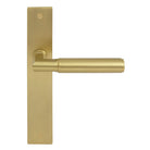 NIDO - Sona Lever on Backplate in Matt Satin Brass