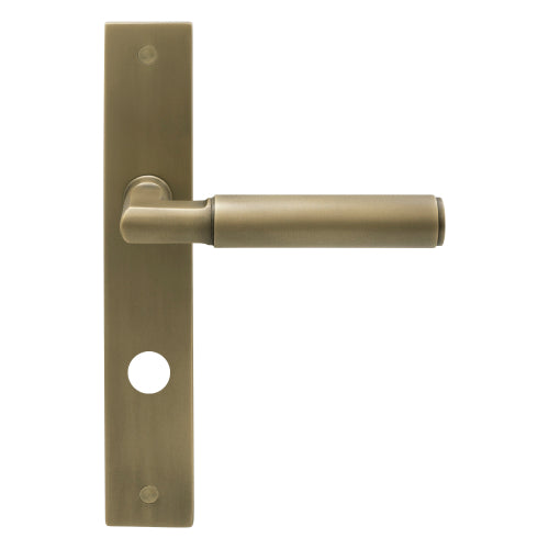 NIDO - Sona Lever on Backplate - P85mm in Roman Brass