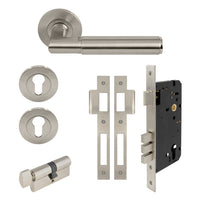 NIDO - Sona Round Rose Entrance Set in Brushed Nickel