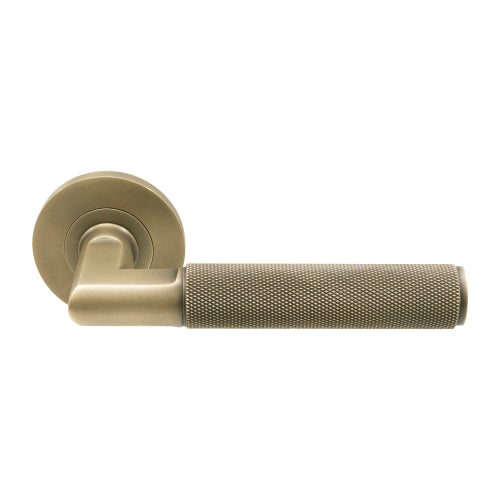 NIDO - Lumina Lever Set - Knurled in Roman Brass