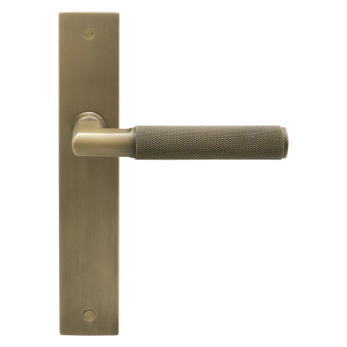NIDO - Lumina Square Backplate - Knurled in Roman Brass