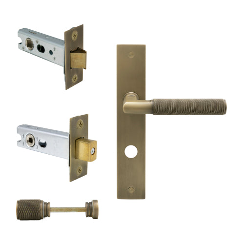 NIDO - Lumina Square Backplate Privacy Set in Roman Brass