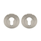 NIDO Euro Escutcheon Set (pair) in Brushed Nickel
