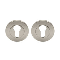 NIDO Euro Escutcheon Set (pair) in Brushed Nickel