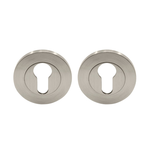 NIDO Euro Escutcheon Set (pair) in Brushed Nickel