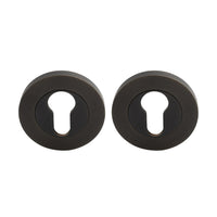 NIDO Euro Escutcheon Set (pair) in Dark Roman Brass