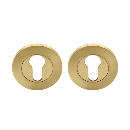 NIDO Euro Escutcheon Set (pair) in Matt Satin Brass