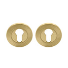 NIDO Euro Escutcheon Set (pair) in Matt Satin Brass