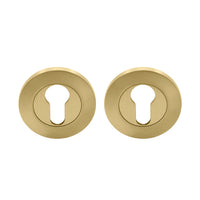 NIDO Euro Escutcheon Set (pair) in Matt Satin Brass