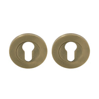 NIDO Euro Escutcheon Set (pair) in Roman Brass
