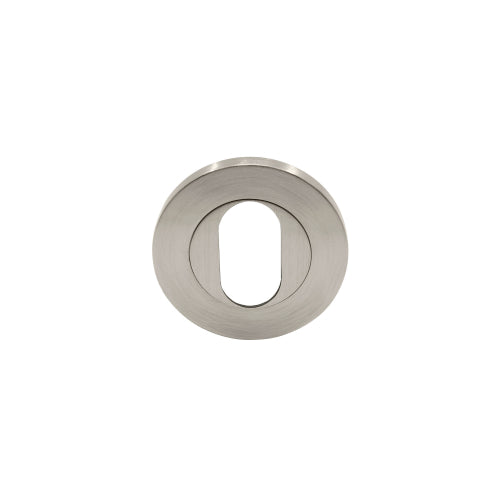 NIDO Oval Escutcheon, Single in Brushed Nickel