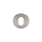 NIDO Oval Escutcheon, Single in Brushed Nickel